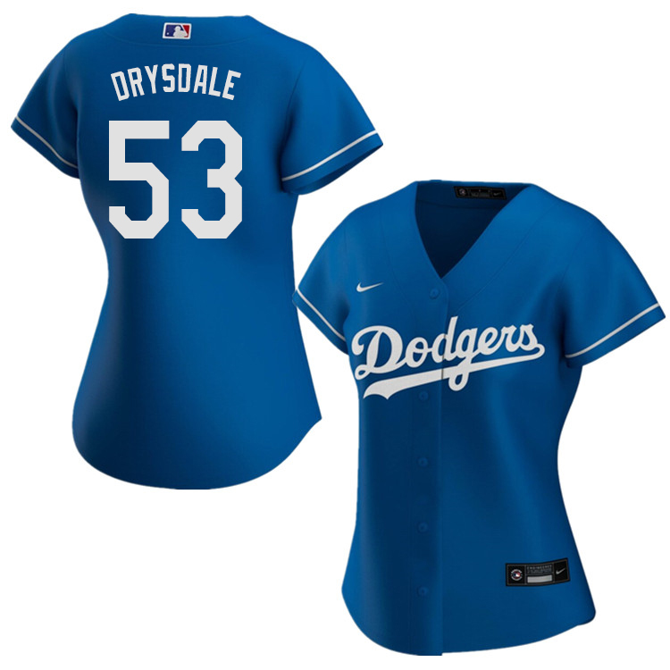 Nike Women #53 Don Drysdale Los Angeles Dodgers Baseball Jerseys Sale-Blue